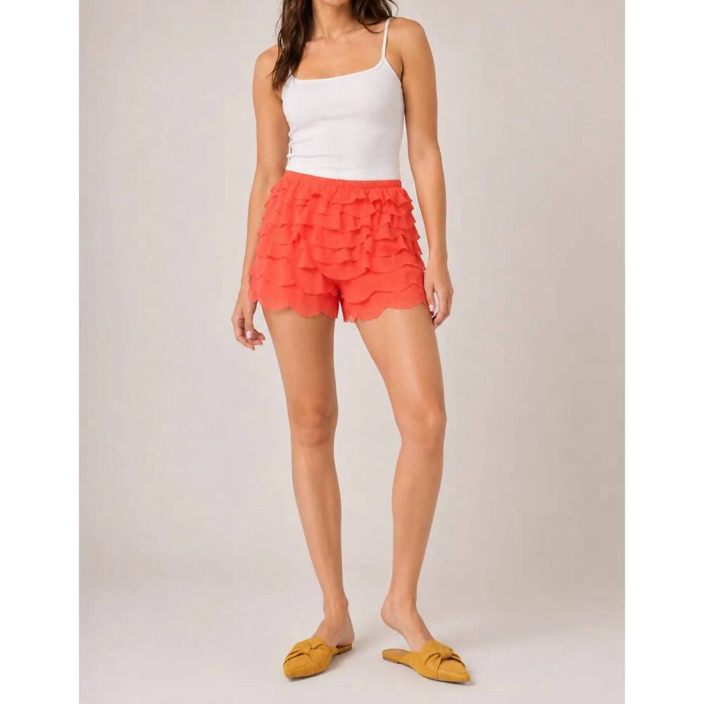 NEW ISLE BY MELIS KOZAN lafayette pull-on shorts in sorbet